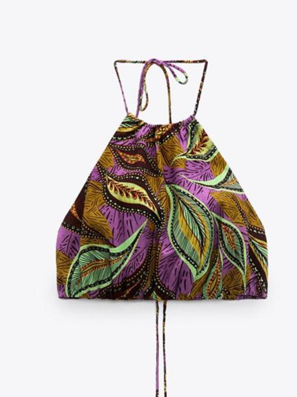 Zara Purple Multicolor Printed Top